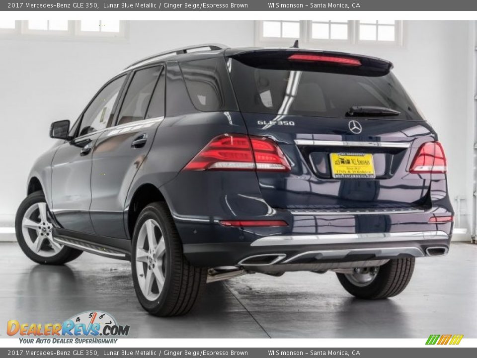 2017 Mercedes-Benz GLE 350 Lunar Blue Metallic / Ginger Beige/Espresso Brown Photo #3