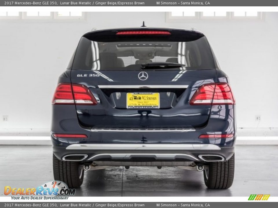2017 Mercedes-Benz GLE 350 Lunar Blue Metallic / Ginger Beige/Espresso Brown Photo #4