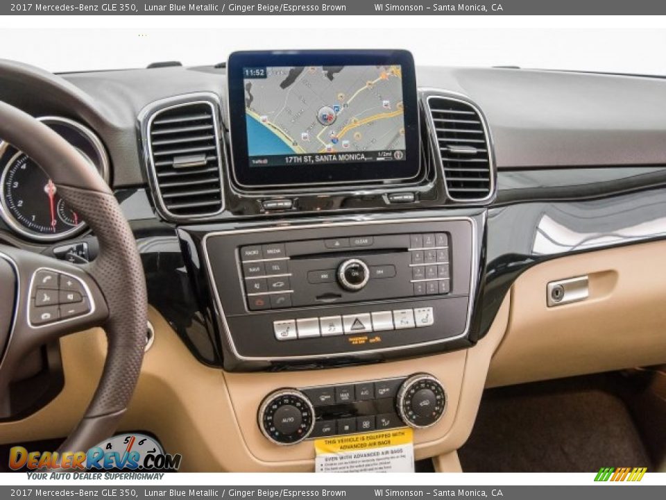 2017 Mercedes-Benz GLE 350 Lunar Blue Metallic / Ginger Beige/Espresso Brown Photo #5