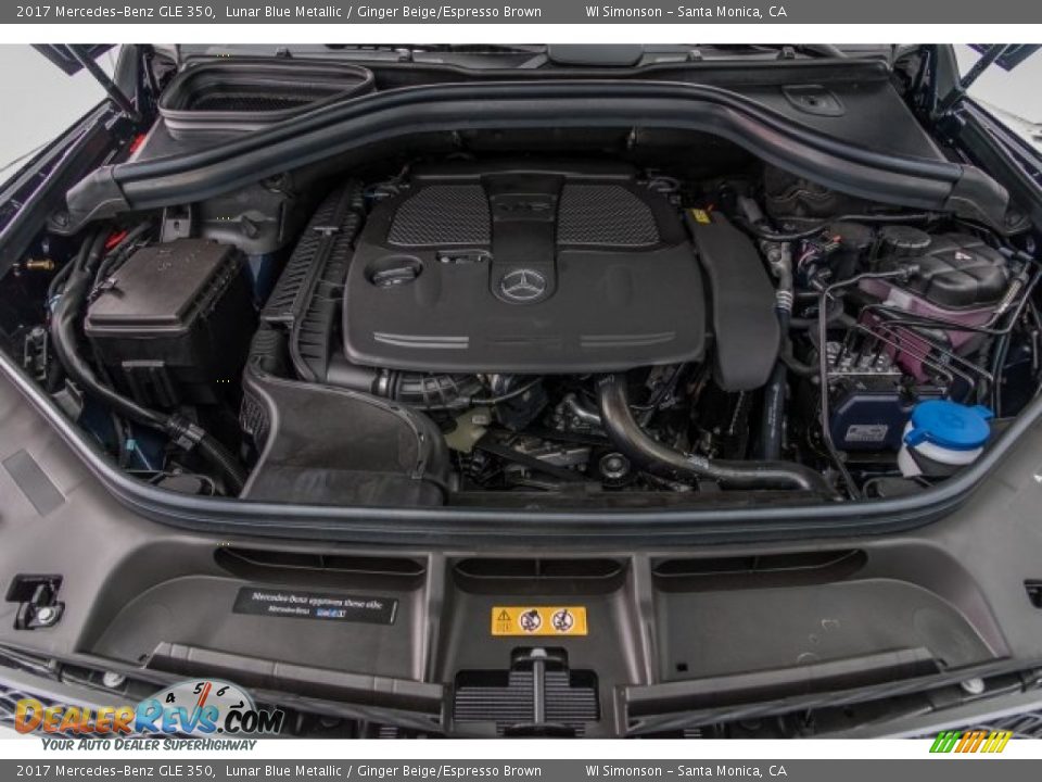 2017 Mercedes-Benz GLE 350 Lunar Blue Metallic / Ginger Beige/Espresso Brown Photo #8