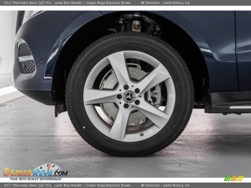 2017 Mercedes-Benz GLE 350 Lunar Blue Metallic / Ginger Beige/Espresso Brown Photo #9