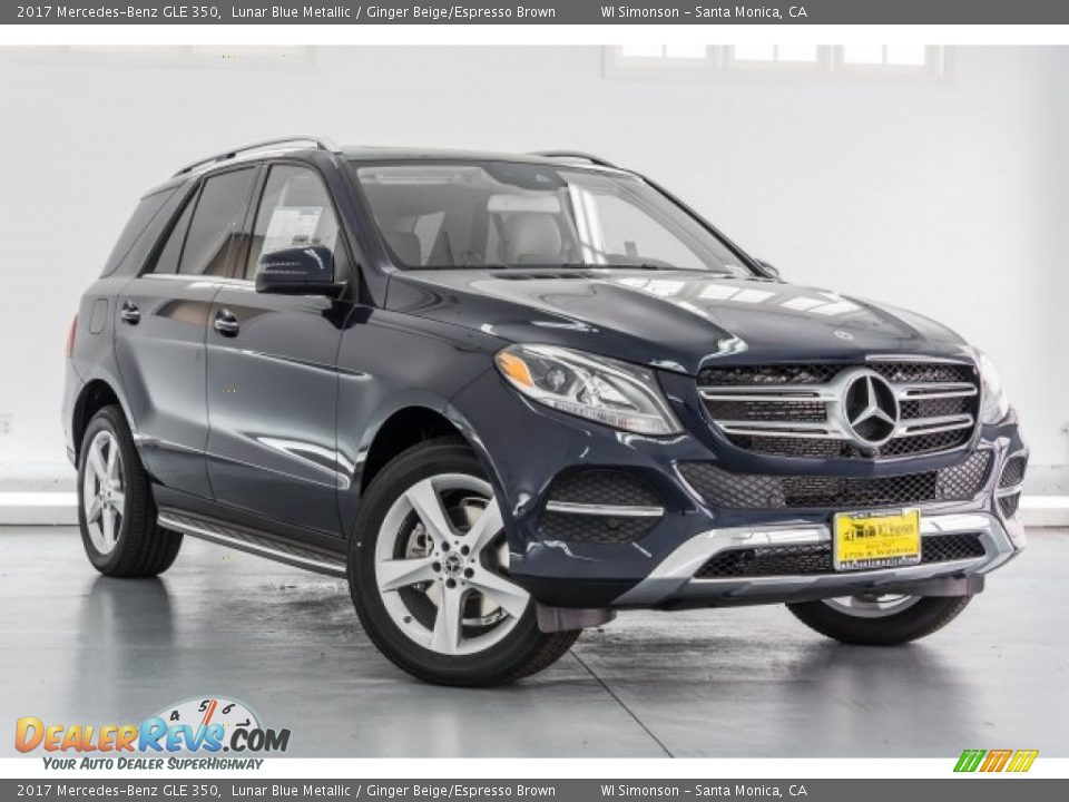2017 Mercedes-Benz GLE 350 Lunar Blue Metallic / Ginger Beige/Espresso Brown Photo #12