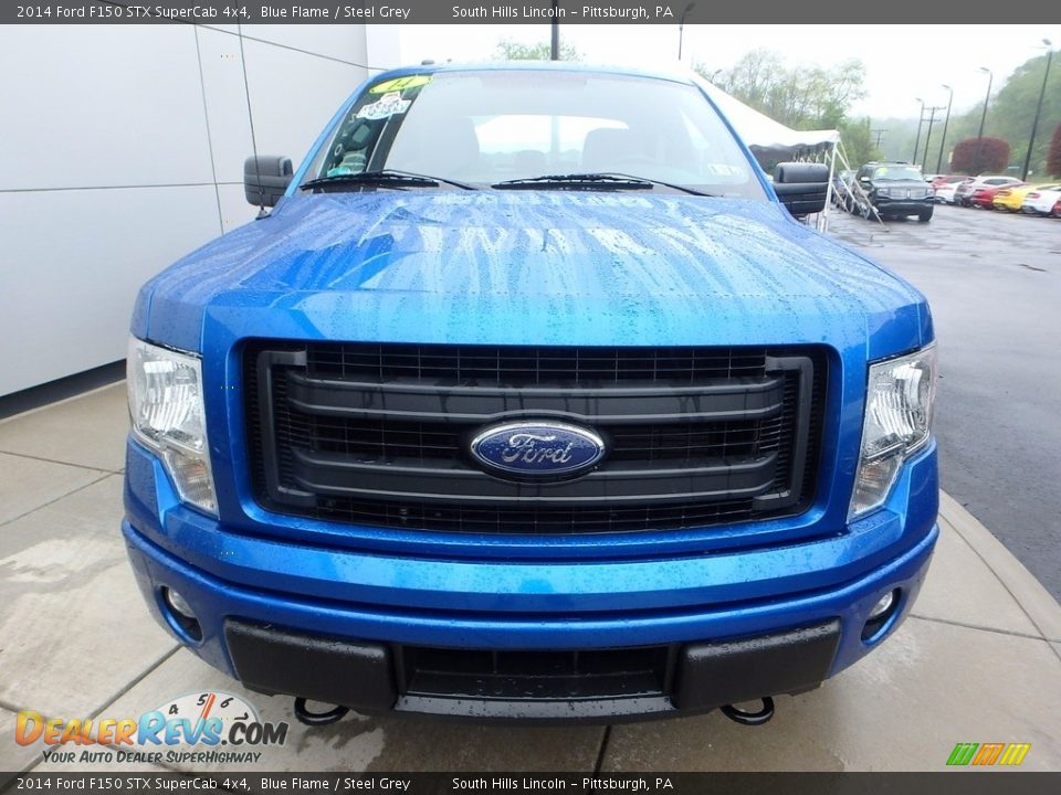 2014 Ford F150 STX SuperCab 4x4 Blue Flame / Steel Grey Photo #7