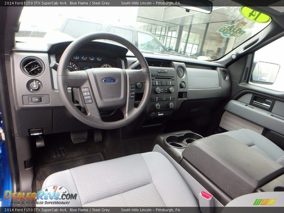 Steel Grey Interior - 2014 Ford F150 STX SuperCab 4x4 Photo #18