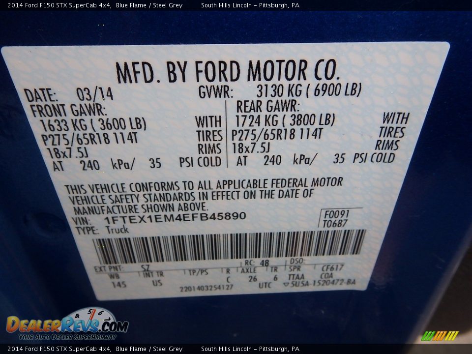 2014 Ford F150 STX SuperCab 4x4 Blue Flame / Steel Grey Photo #24