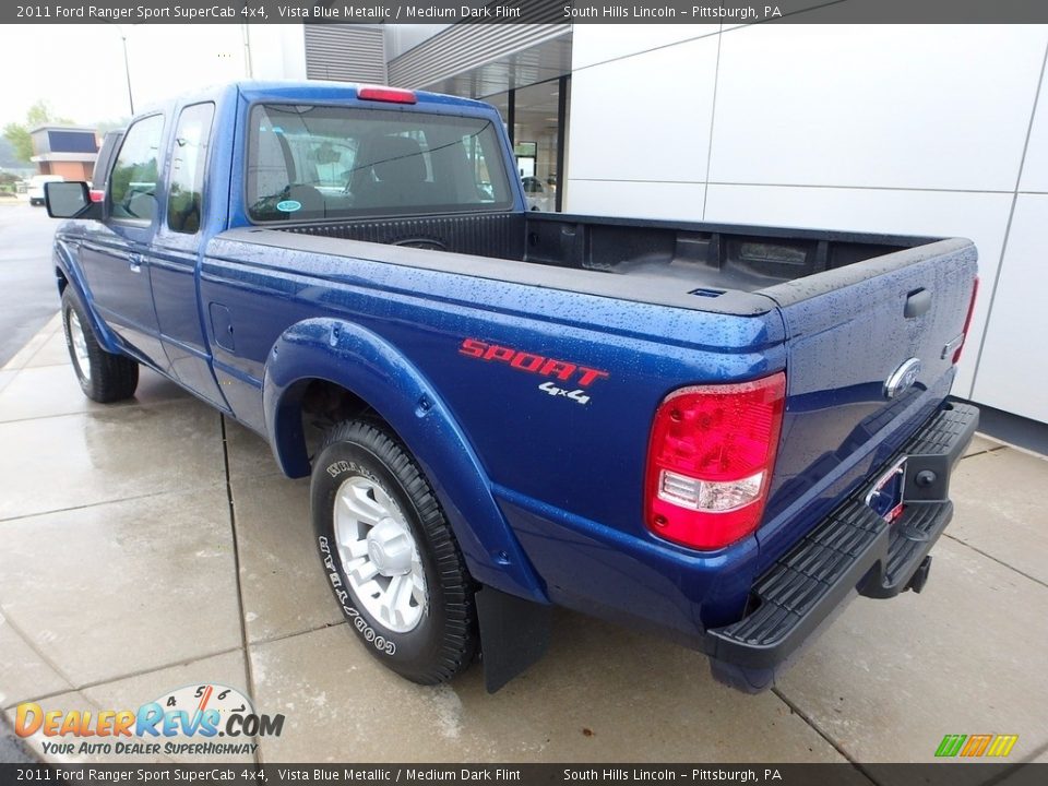 2011 Ford Ranger Sport SuperCab 4x4 Vista Blue Metallic / Medium Dark Flint Photo #3