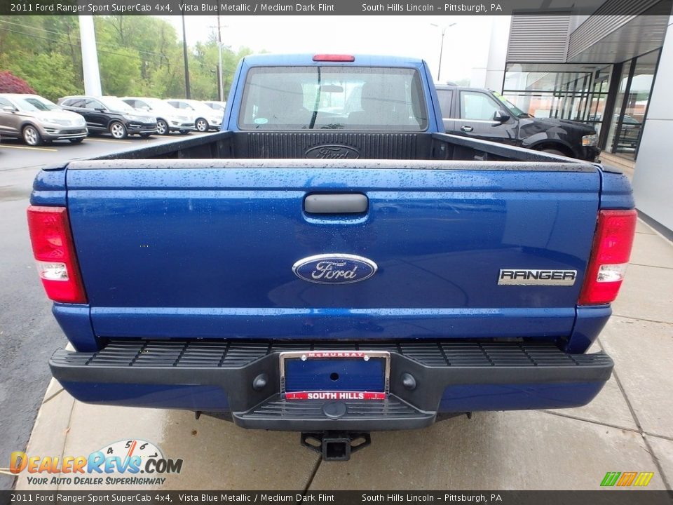 2011 Ford Ranger Sport SuperCab 4x4 Vista Blue Metallic / Medium Dark Flint Photo #4