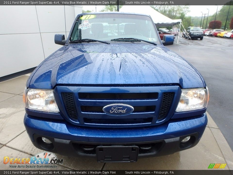 2011 Ford Ranger Sport SuperCab 4x4 Vista Blue Metallic / Medium Dark Flint Photo #8