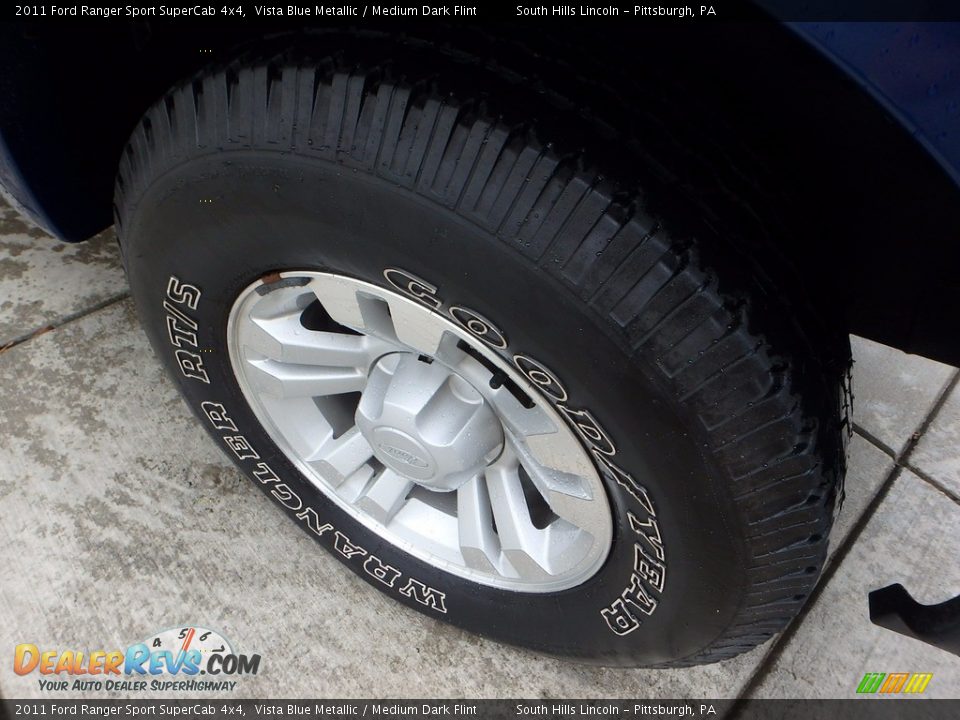2011 Ford Ranger Sport SuperCab 4x4 Vista Blue Metallic / Medium Dark Flint Photo #9