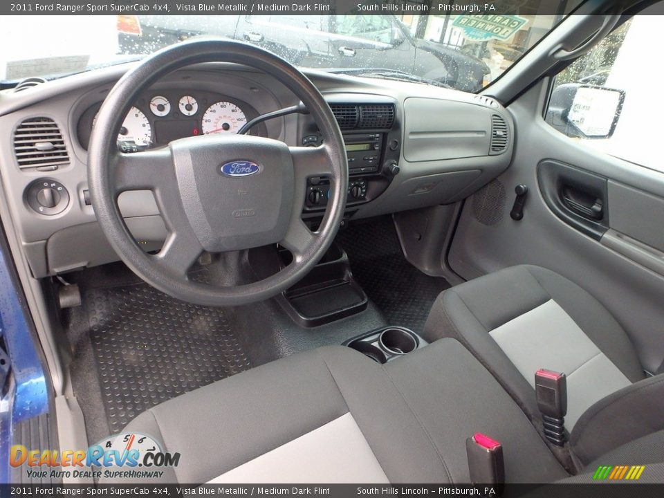 2011 Ford Ranger Sport SuperCab 4x4 Vista Blue Metallic / Medium Dark Flint Photo #19