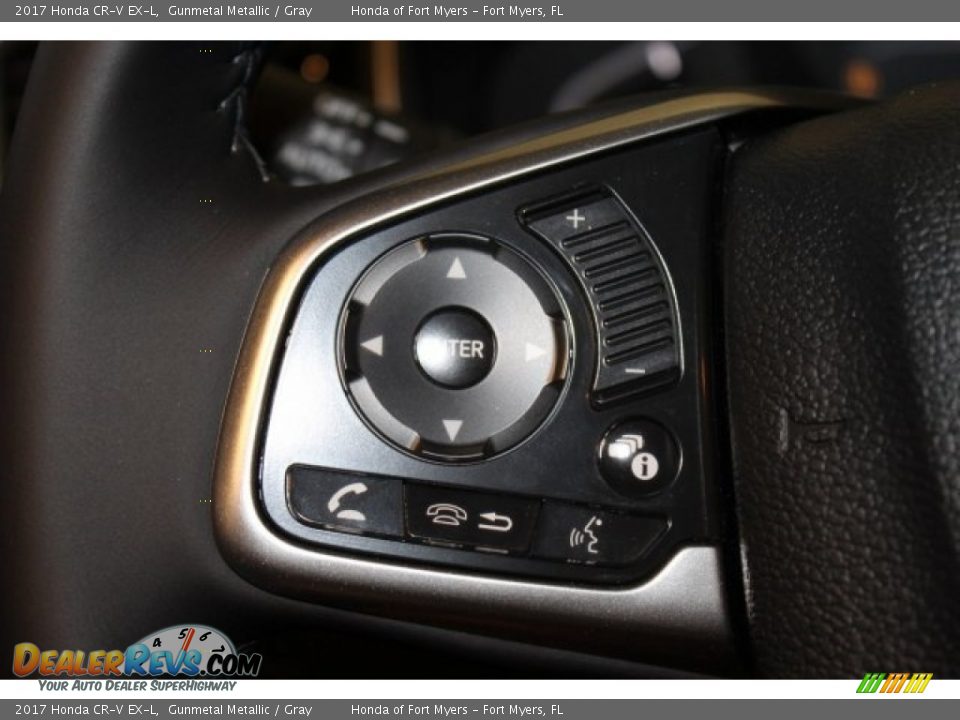 2017 Honda CR-V EX-L Gunmetal Metallic / Gray Photo #14