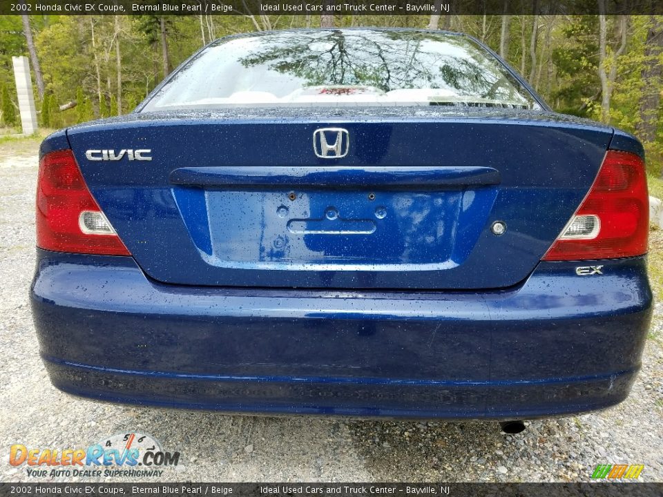 2002 Honda Civic EX Coupe Eternal Blue Pearl / Beige Photo #4