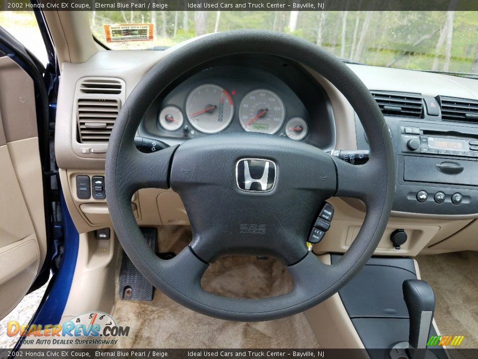 2002 Honda Civic EX Coupe Steering Wheel Photo #15