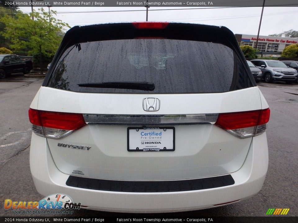 2014 Honda Odyssey LX White Diamond Pearl / Beige Photo #4