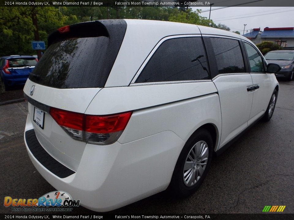 2014 Honda Odyssey LX White Diamond Pearl / Beige Photo #5