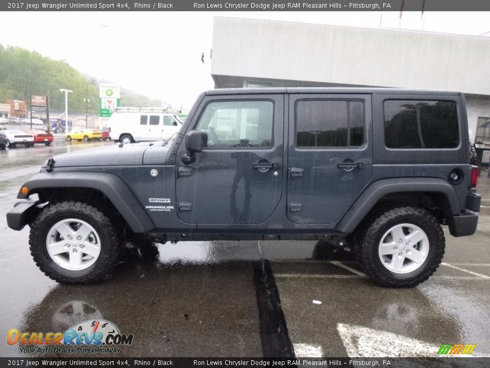 2017 Jeep Wrangler Unlimited Sport 4x4 Rhino / Black Photo #2