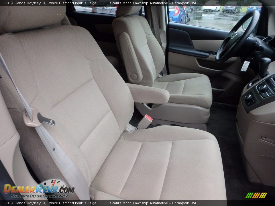 2014 Honda Odyssey LX White Diamond Pearl / Beige Photo #10
