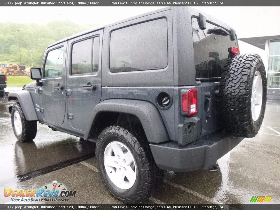 2017 Jeep Wrangler Unlimited Sport 4x4 Rhino / Black Photo #3
