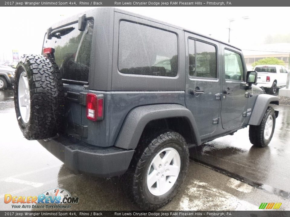 2017 Jeep Wrangler Unlimited Sport 4x4 Rhino / Black Photo #6