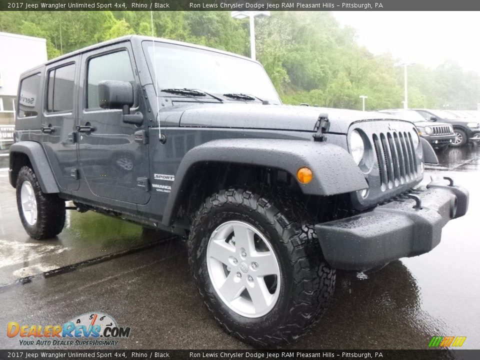 2017 Jeep Wrangler Unlimited Sport 4x4 Rhino / Black Photo #8