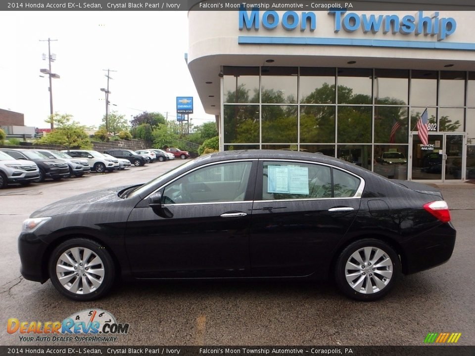 2014 Honda Accord EX-L Sedan Crystal Black Pearl / Ivory Photo #2
