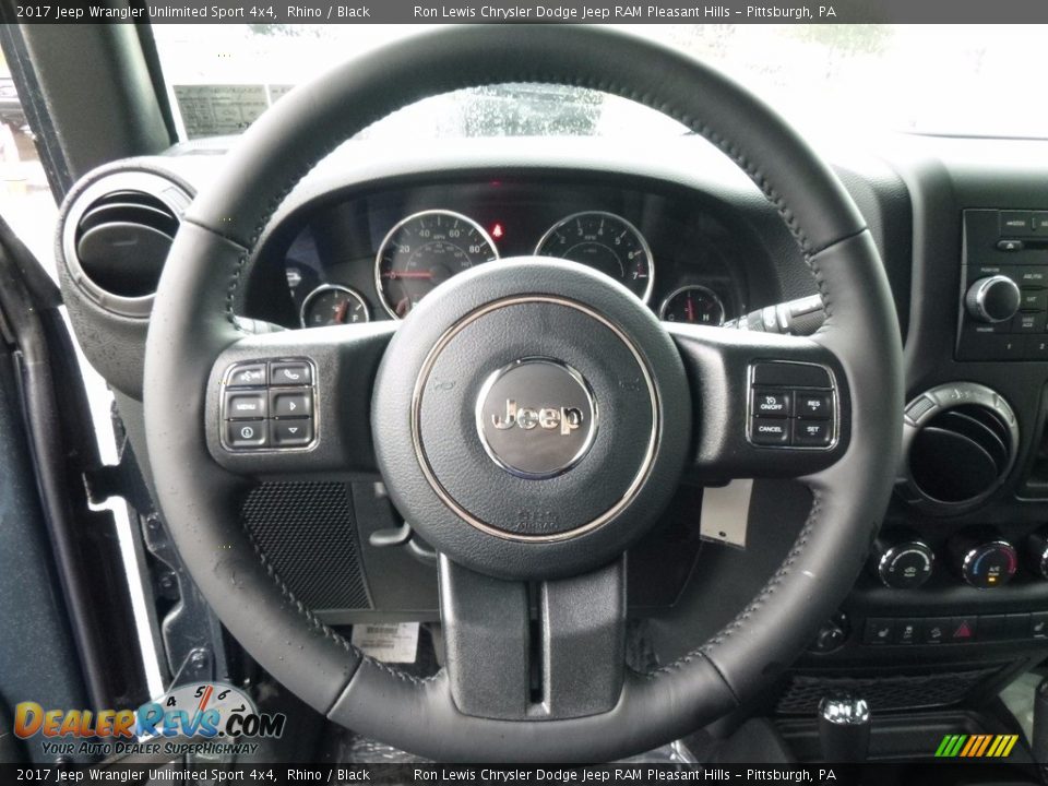 2017 Jeep Wrangler Unlimited Sport 4x4 Rhino / Black Photo #19