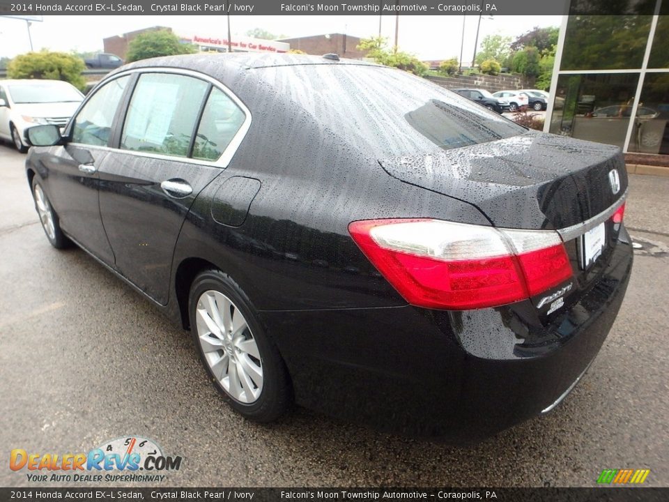 2014 Honda Accord EX-L Sedan Crystal Black Pearl / Ivory Photo #3