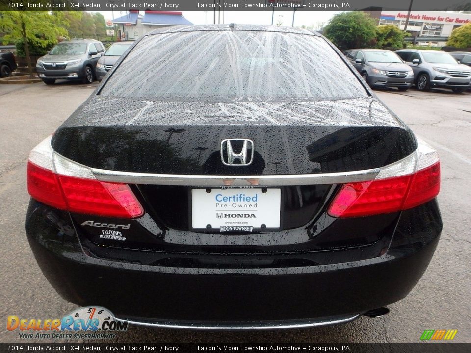 2014 Honda Accord EX-L Sedan Crystal Black Pearl / Ivory Photo #4
