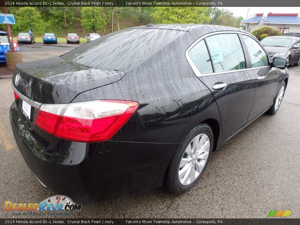 2014 Honda Accord EX-L Sedan Crystal Black Pearl / Ivory Photo #5