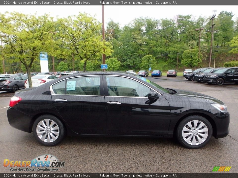 2014 Honda Accord EX-L Sedan Crystal Black Pearl / Ivory Photo #6