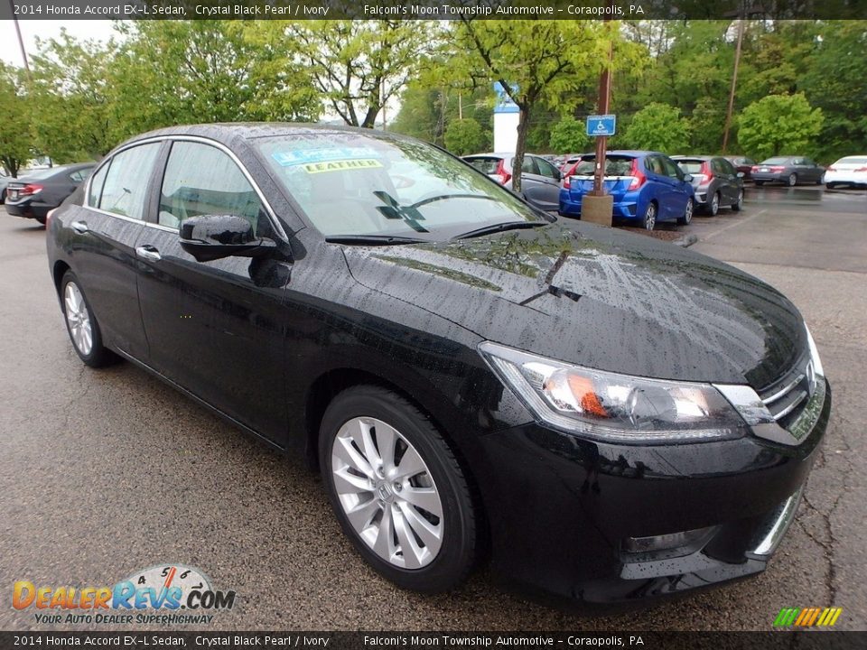 2014 Honda Accord EX-L Sedan Crystal Black Pearl / Ivory Photo #7