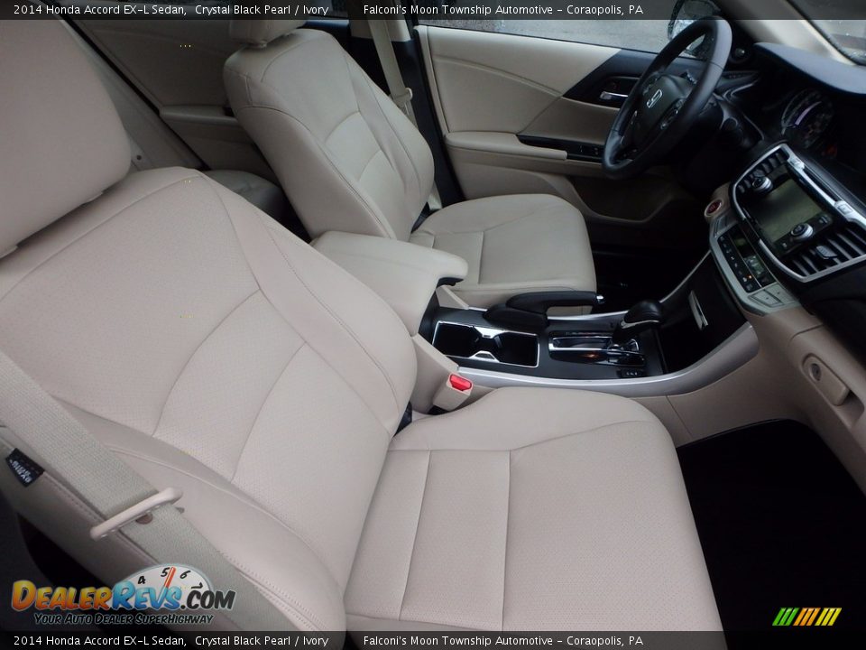 2014 Honda Accord EX-L Sedan Crystal Black Pearl / Ivory Photo #10