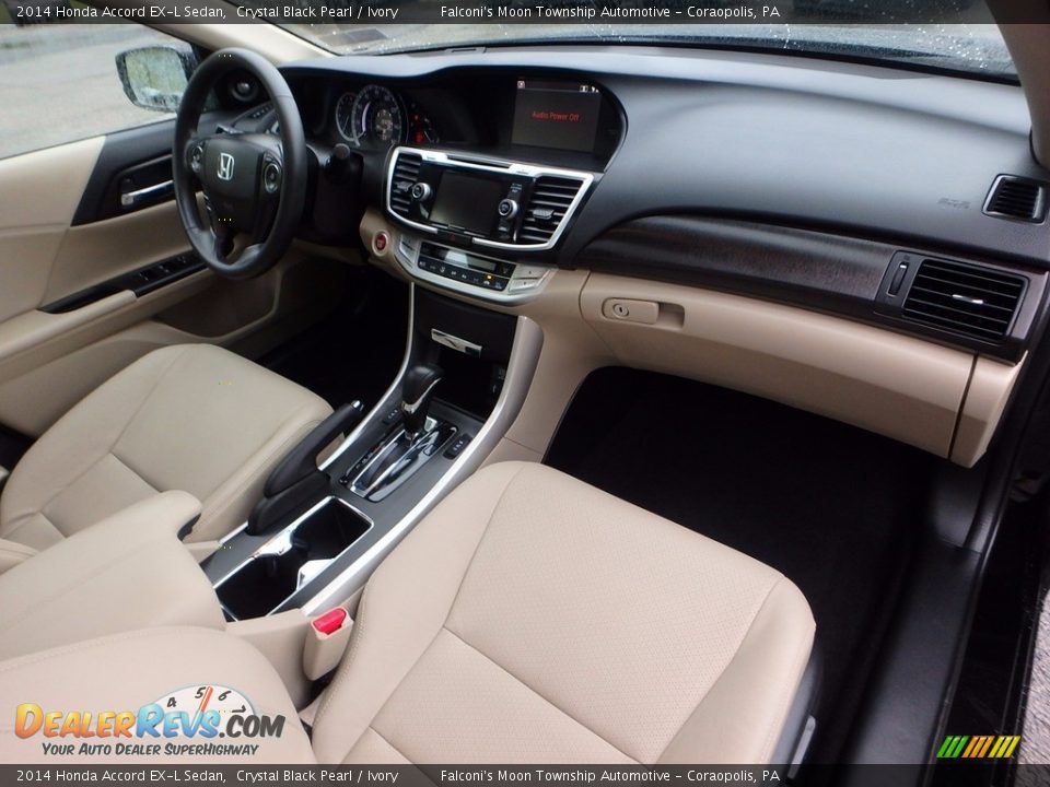 2014 Honda Accord EX-L Sedan Crystal Black Pearl / Ivory Photo #11