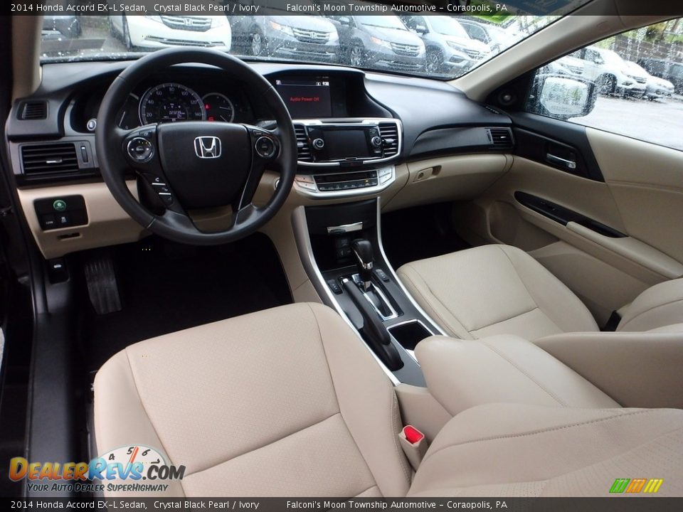 2014 Honda Accord EX-L Sedan Crystal Black Pearl / Ivory Photo #17