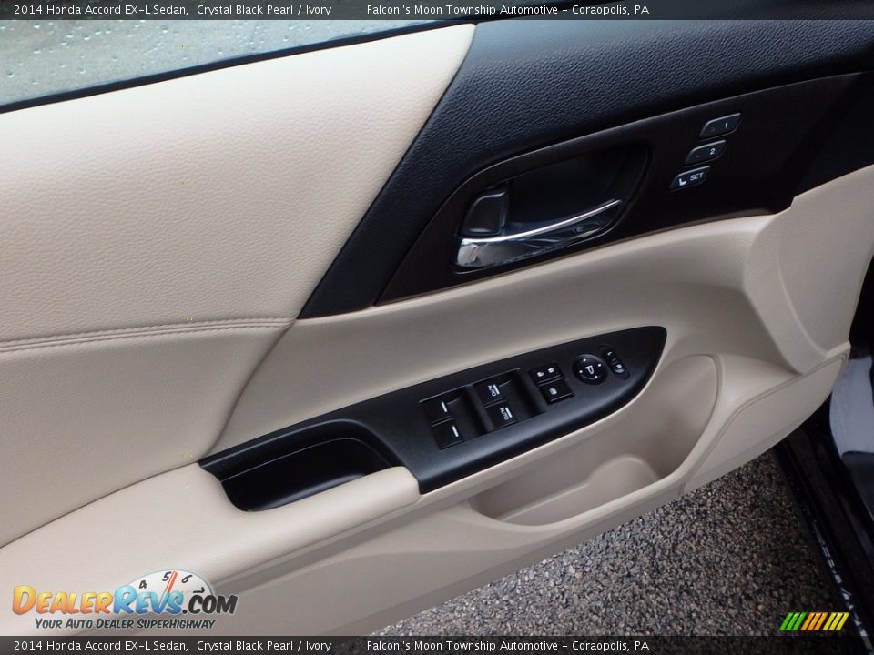 2014 Honda Accord EX-L Sedan Crystal Black Pearl / Ivory Photo #19