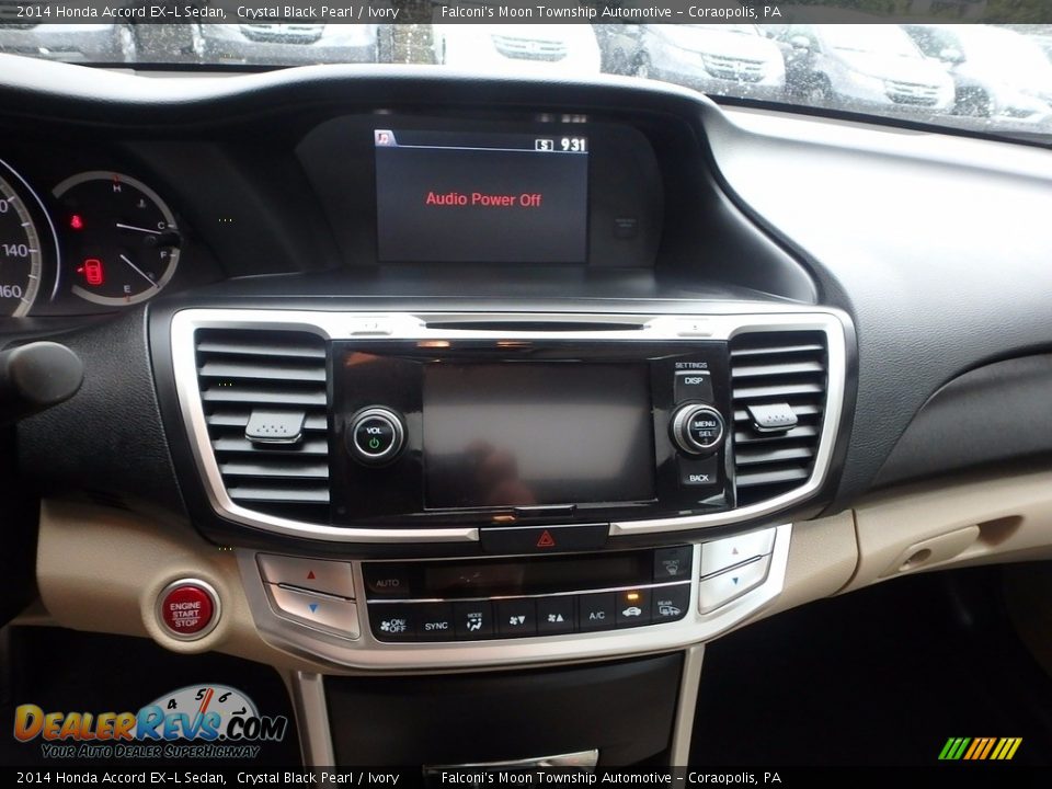 2014 Honda Accord EX-L Sedan Crystal Black Pearl / Ivory Photo #22