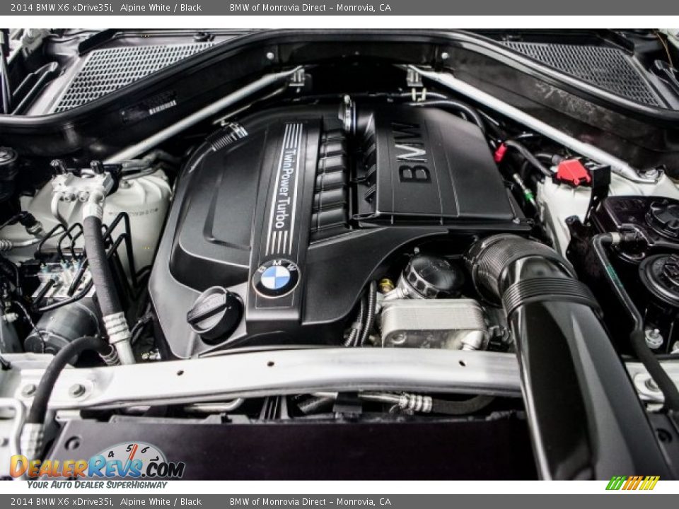 2014 BMW X6 xDrive35i Alpine White / Black Photo #9