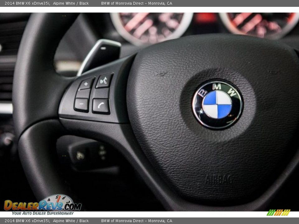 2014 BMW X6 xDrive35i Alpine White / Black Photo #17