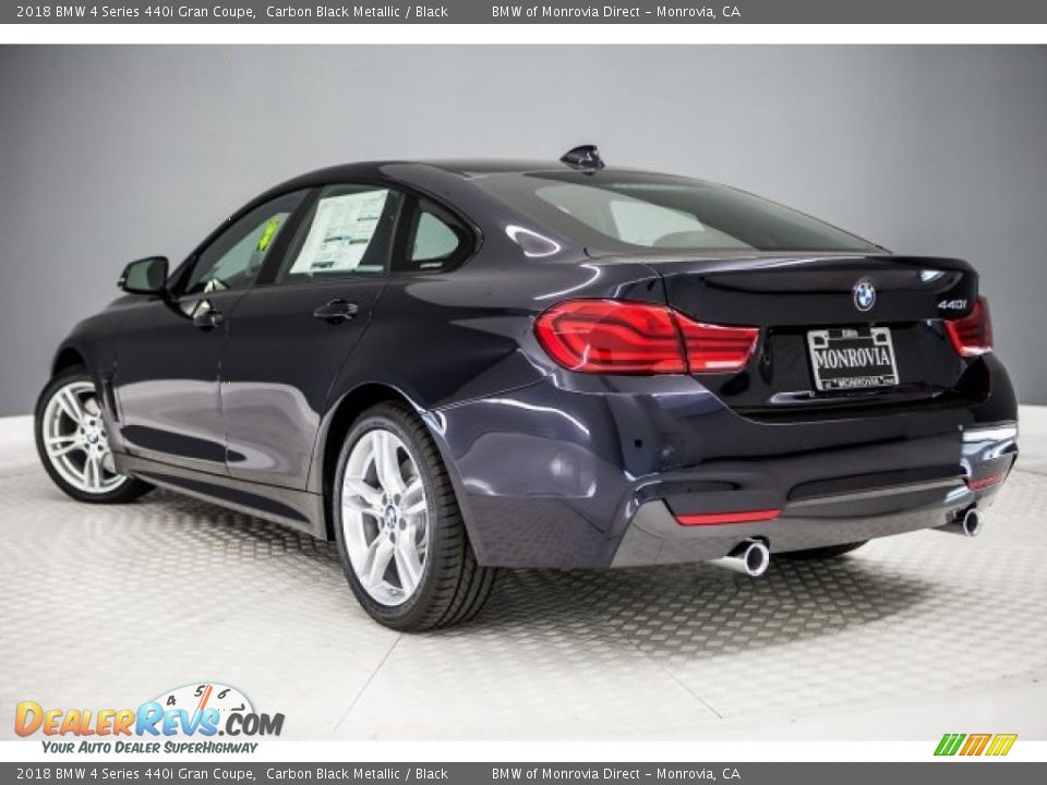 2018 BMW 4 Series 440i Gran Coupe Carbon Black Metallic / Black Photo #3