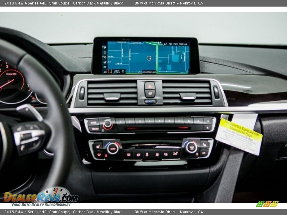 2018 BMW 4 Series 440i Gran Coupe Carbon Black Metallic / Black Photo #6