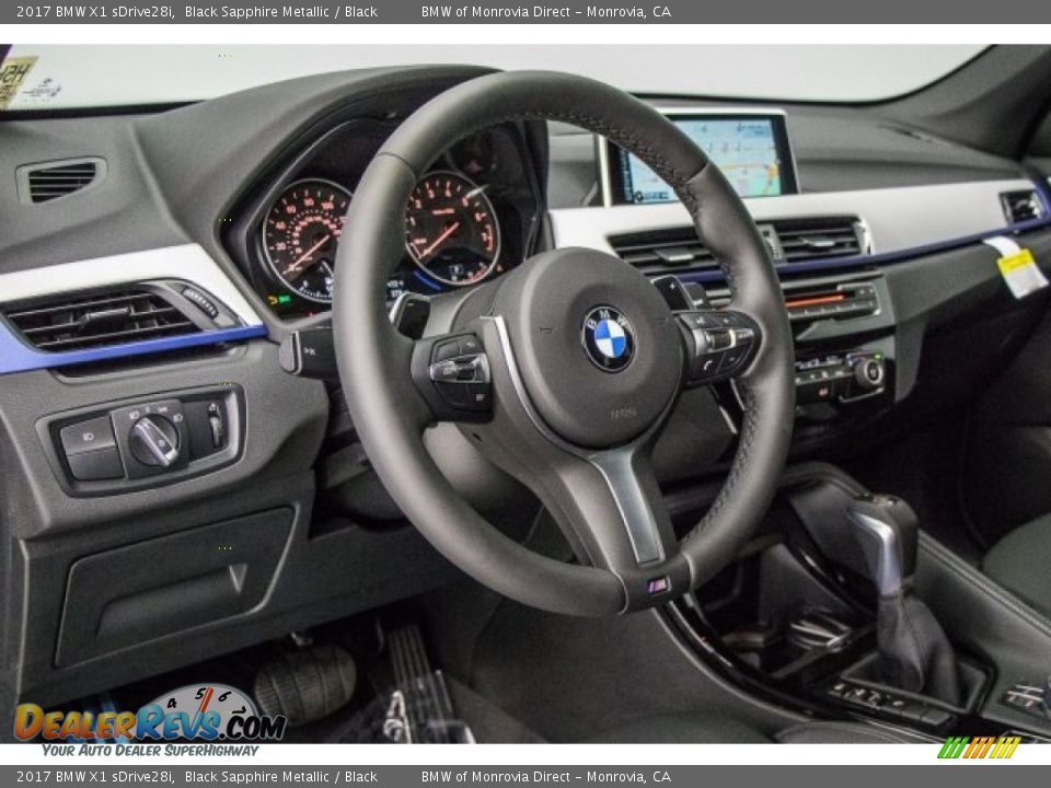 2017 BMW X1 sDrive28i Black Sapphire Metallic / Black Photo #5