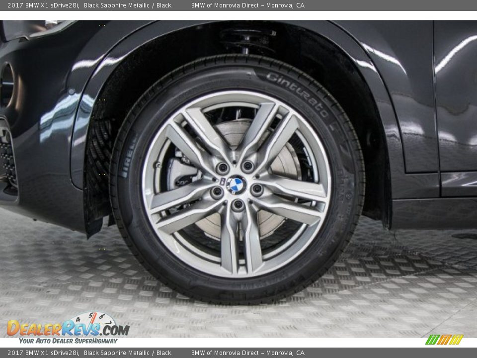 2017 BMW X1 sDrive28i Black Sapphire Metallic / Black Photo #8