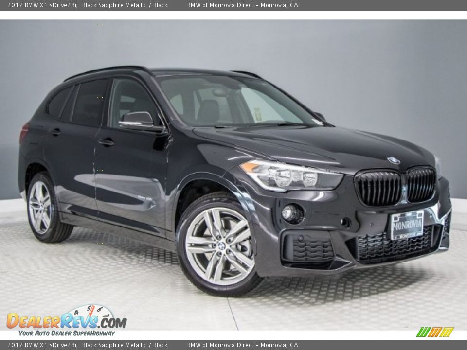 2017 BMW X1 sDrive28i Black Sapphire Metallic / Black Photo #12