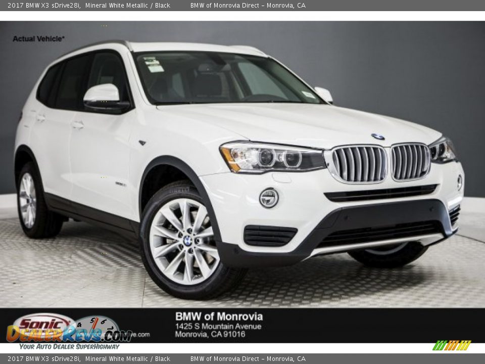 2017 BMW X3 sDrive28i Mineral White Metallic / Black Photo #1
