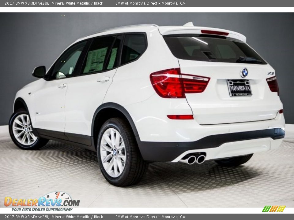 2017 BMW X3 sDrive28i Mineral White Metallic / Black Photo #3