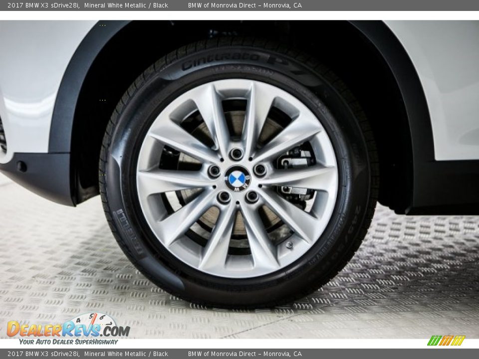 2017 BMW X3 sDrive28i Mineral White Metallic / Black Photo #9
