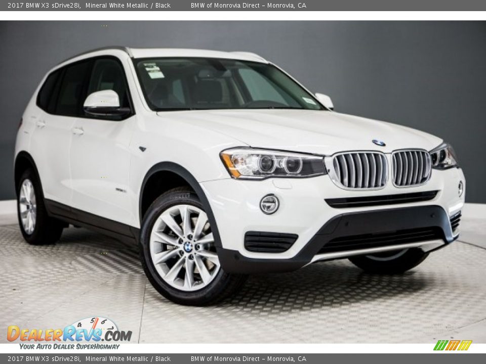 2017 BMW X3 sDrive28i Mineral White Metallic / Black Photo #13