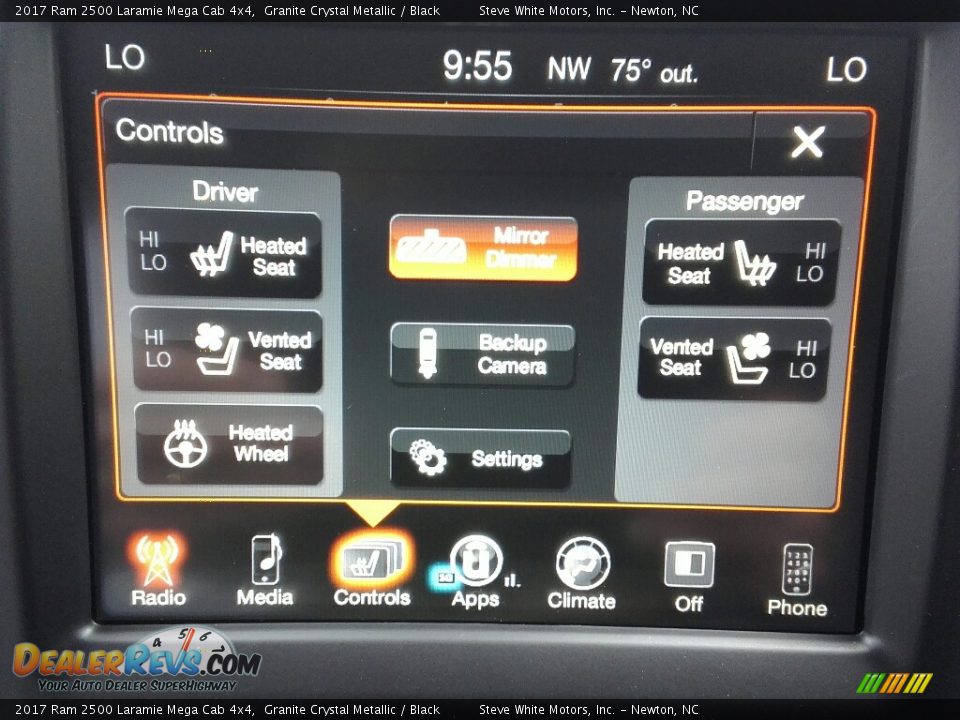 Controls of 2017 Ram 2500 Laramie Mega Cab 4x4 Photo #22