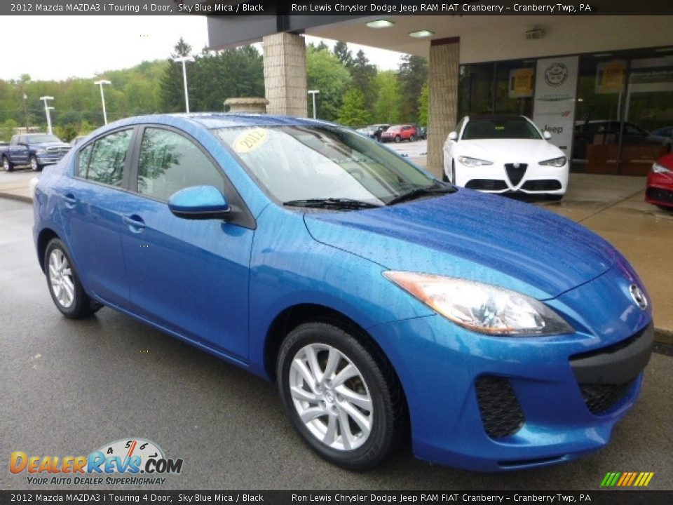 2012 Mazda MAZDA3 i Touring 4 Door Sky Blue Mica / Black Photo #3