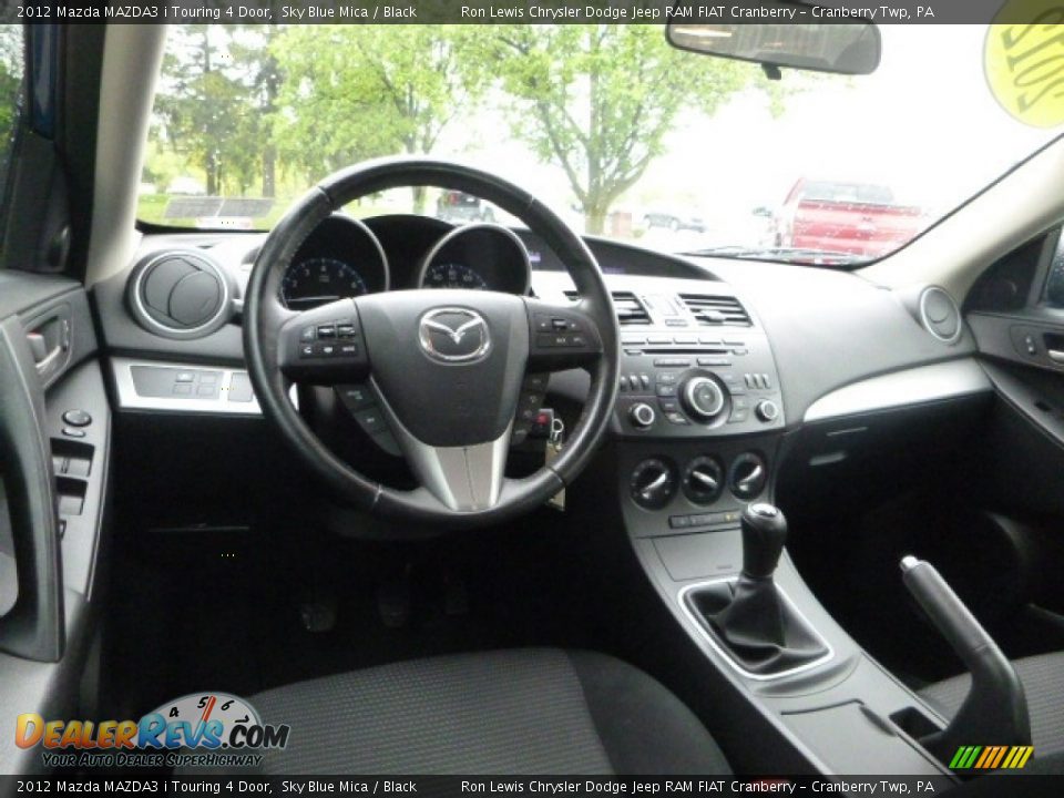 2012 Mazda MAZDA3 i Touring 4 Door Sky Blue Mica / Black Photo #14